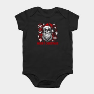 Santa Skull Collection 4 Red Baby Bodysuit